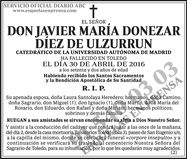 Javier María Donezar Díez de Ulzurrun